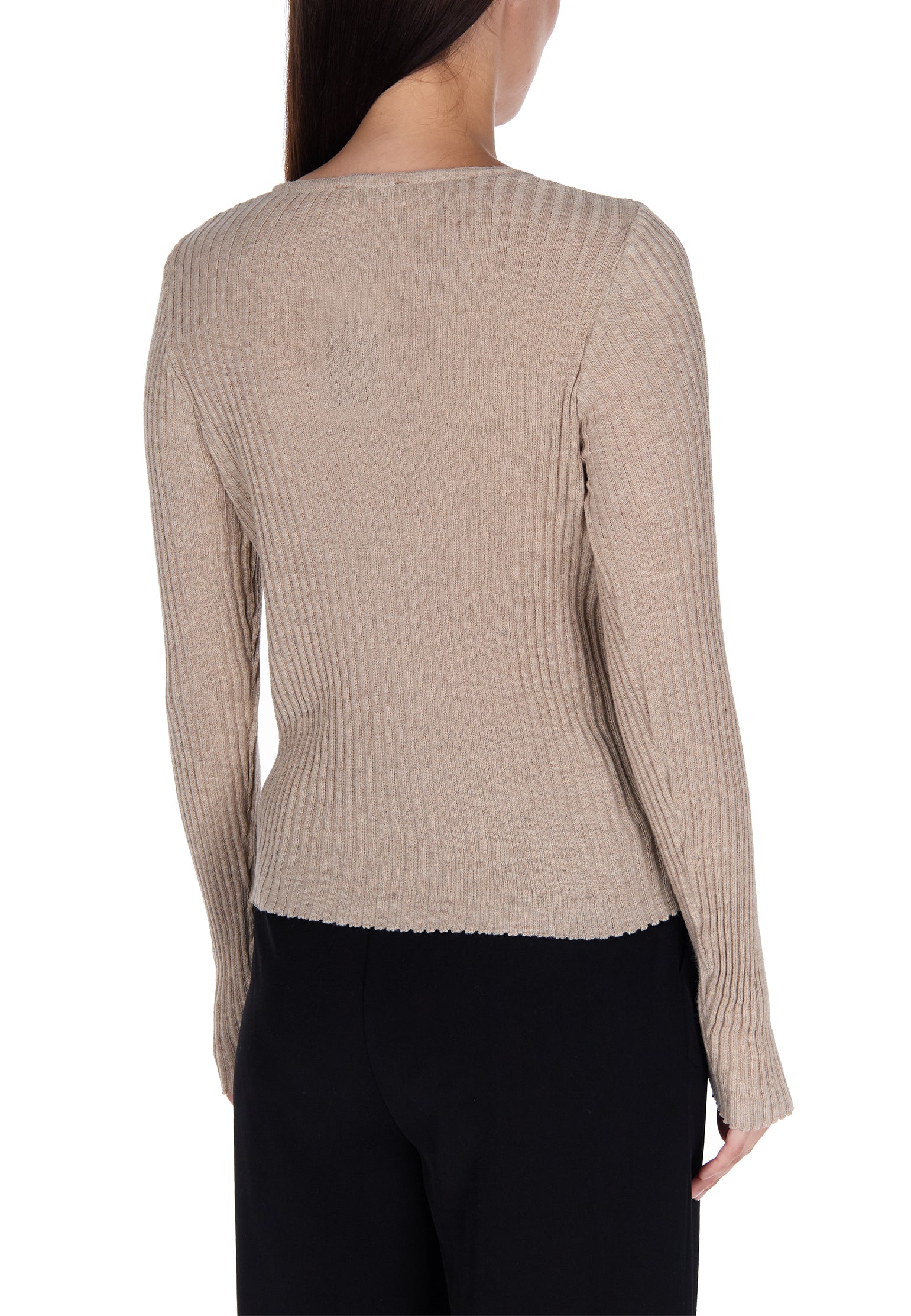 Brown Sfilato pullover - view 5