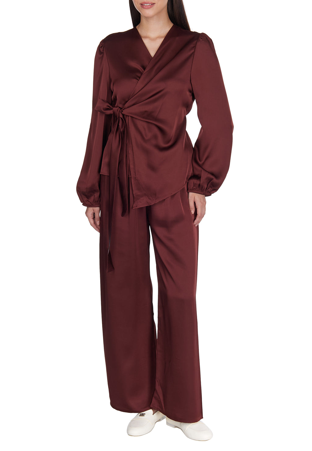 Burgundy Sfilato suit - view 4