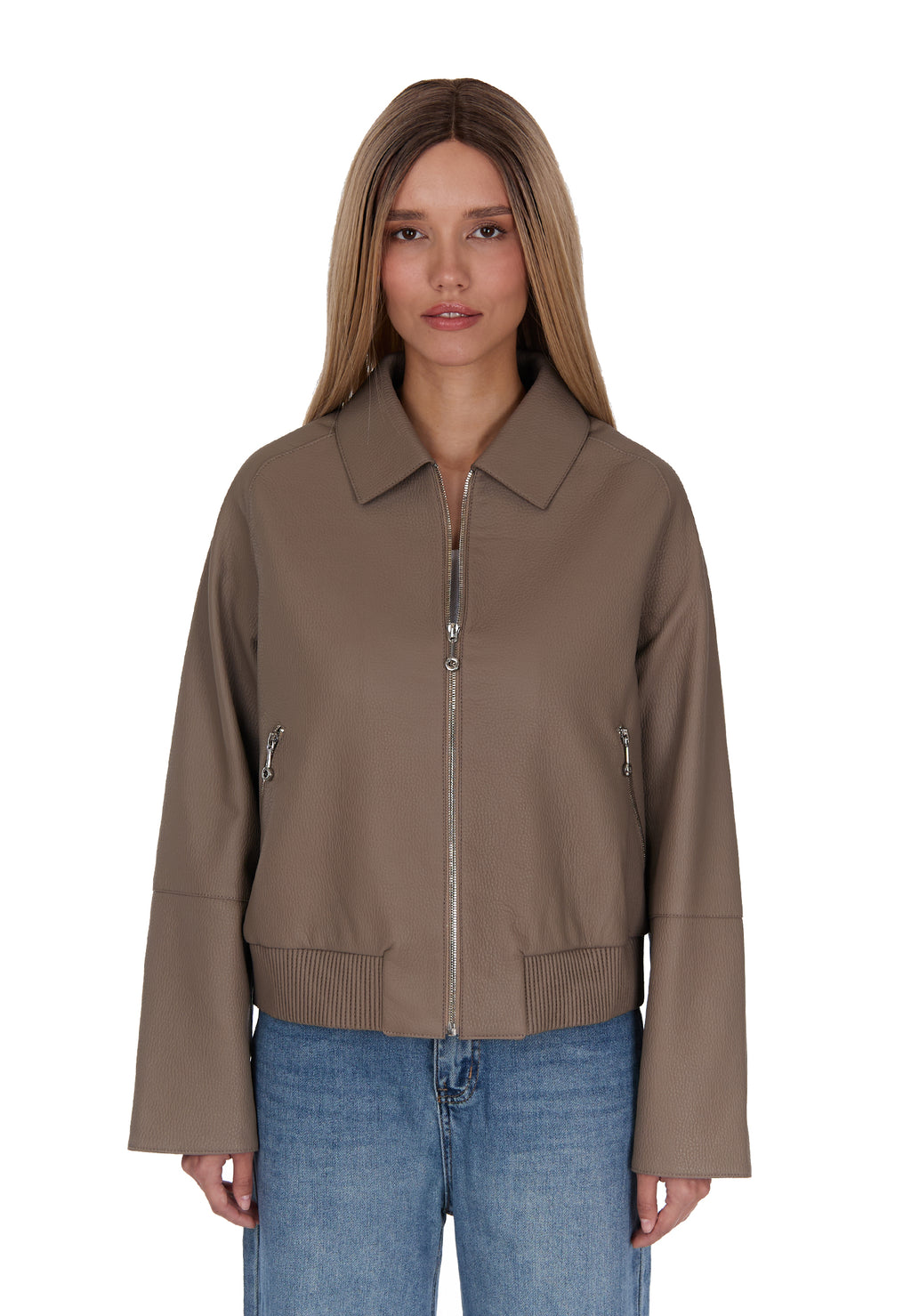 Brown Sfilato bomber jacket - view 4