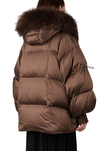 Ocre Down Jacket — Brown