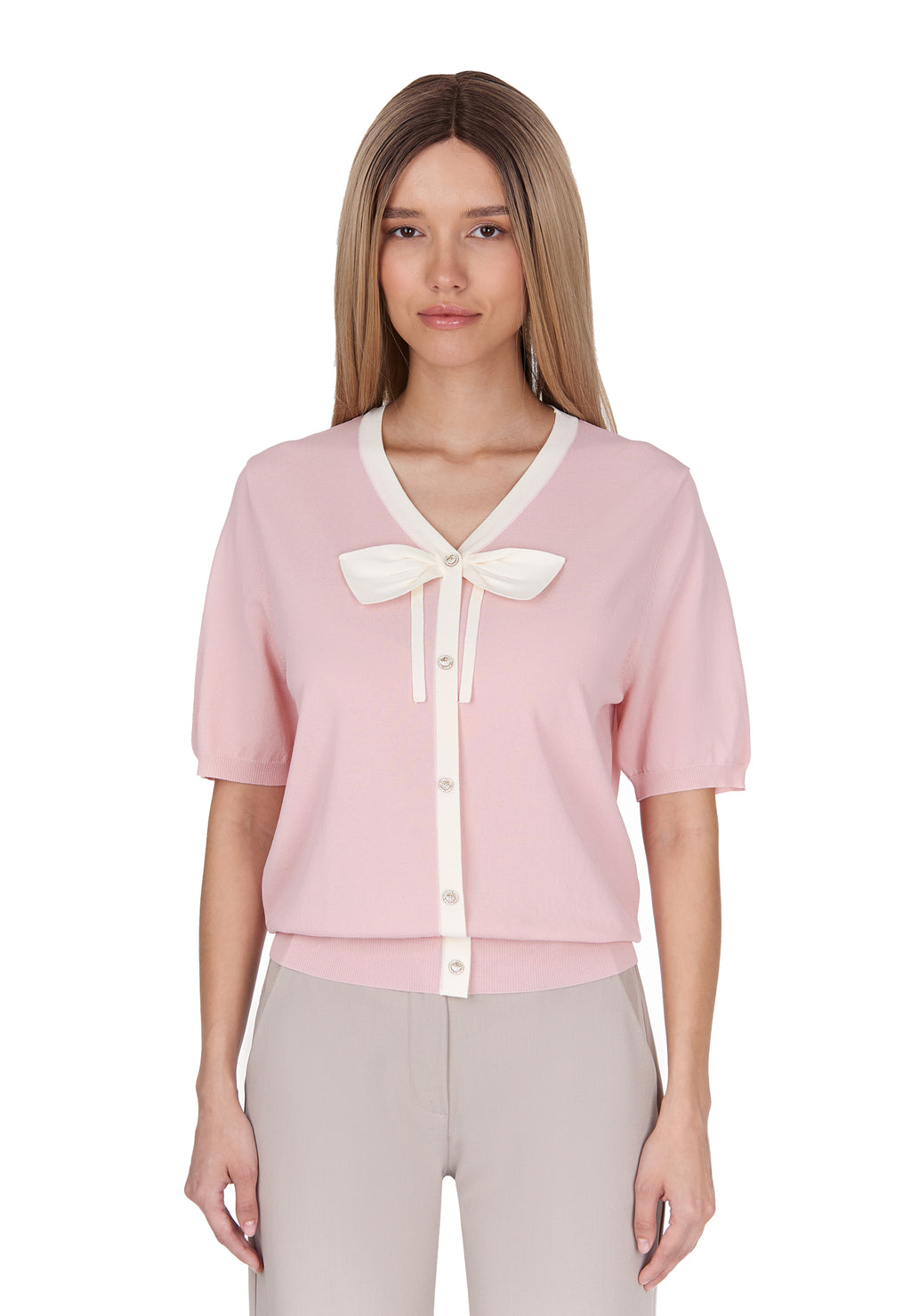 Pink Sfilato cardigan - view 5