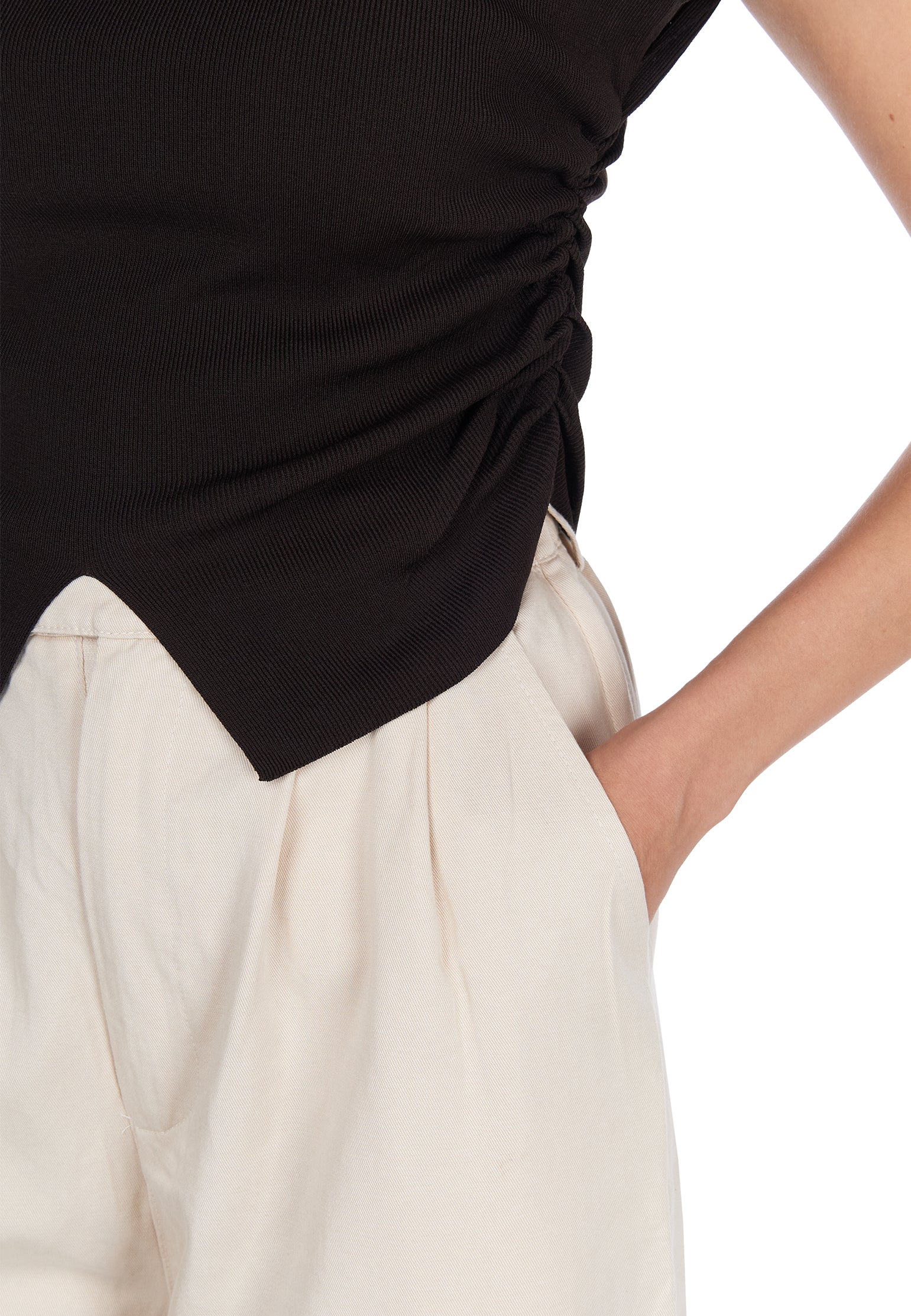 Black Sfilato short sleeve top - view 6