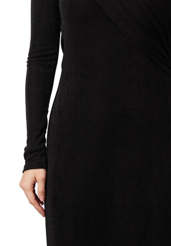 Black One-Shoulder Column Midi Dress - view 8