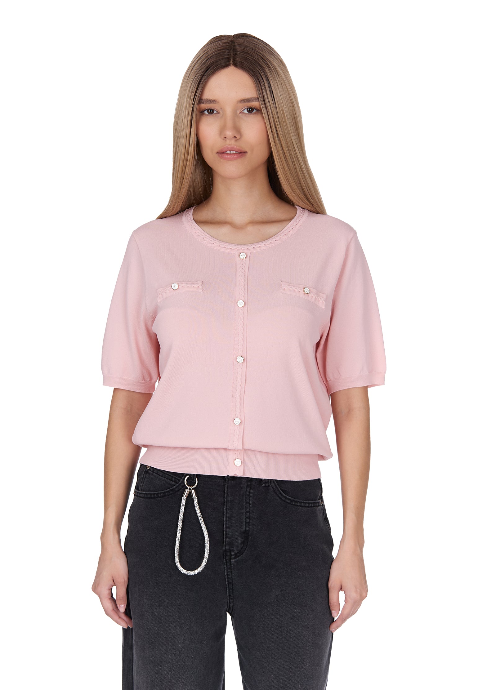 Pink Sfilato cardigan - view 5