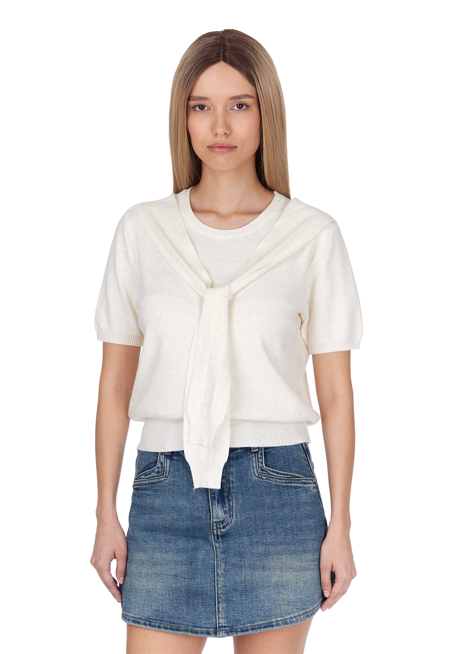 White Sfilato pullover - view 5
