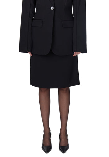 Black Tailored A-Line Skirt - view 6