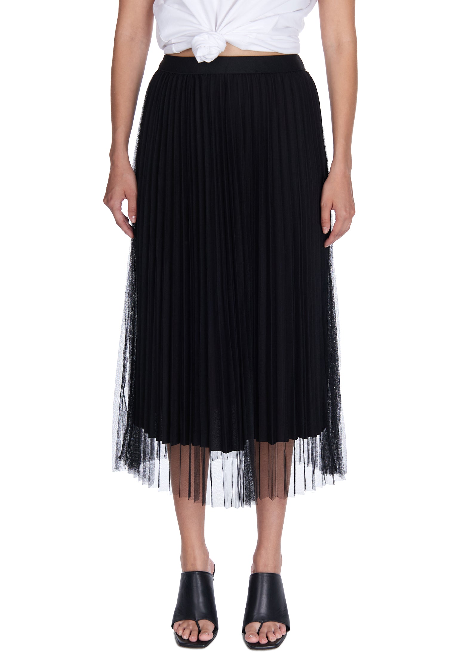 Black Sfilato tulle skirt - view 4