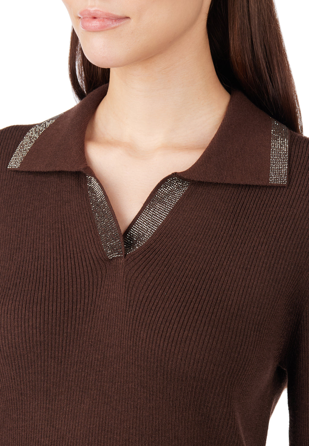 Brown Sfilato pullover - view 6