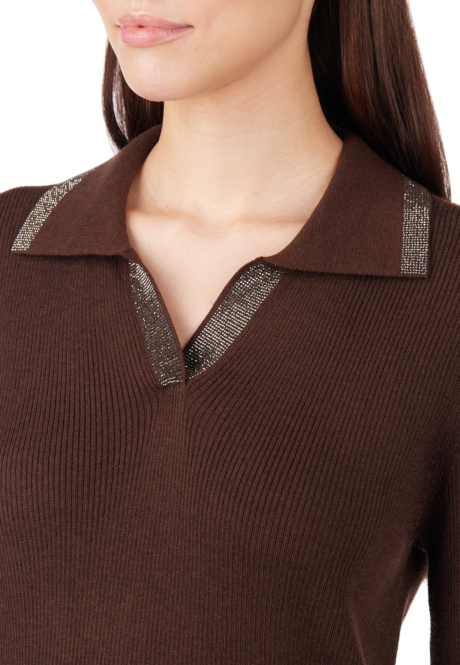 Brown Sfilato pullover - view 6