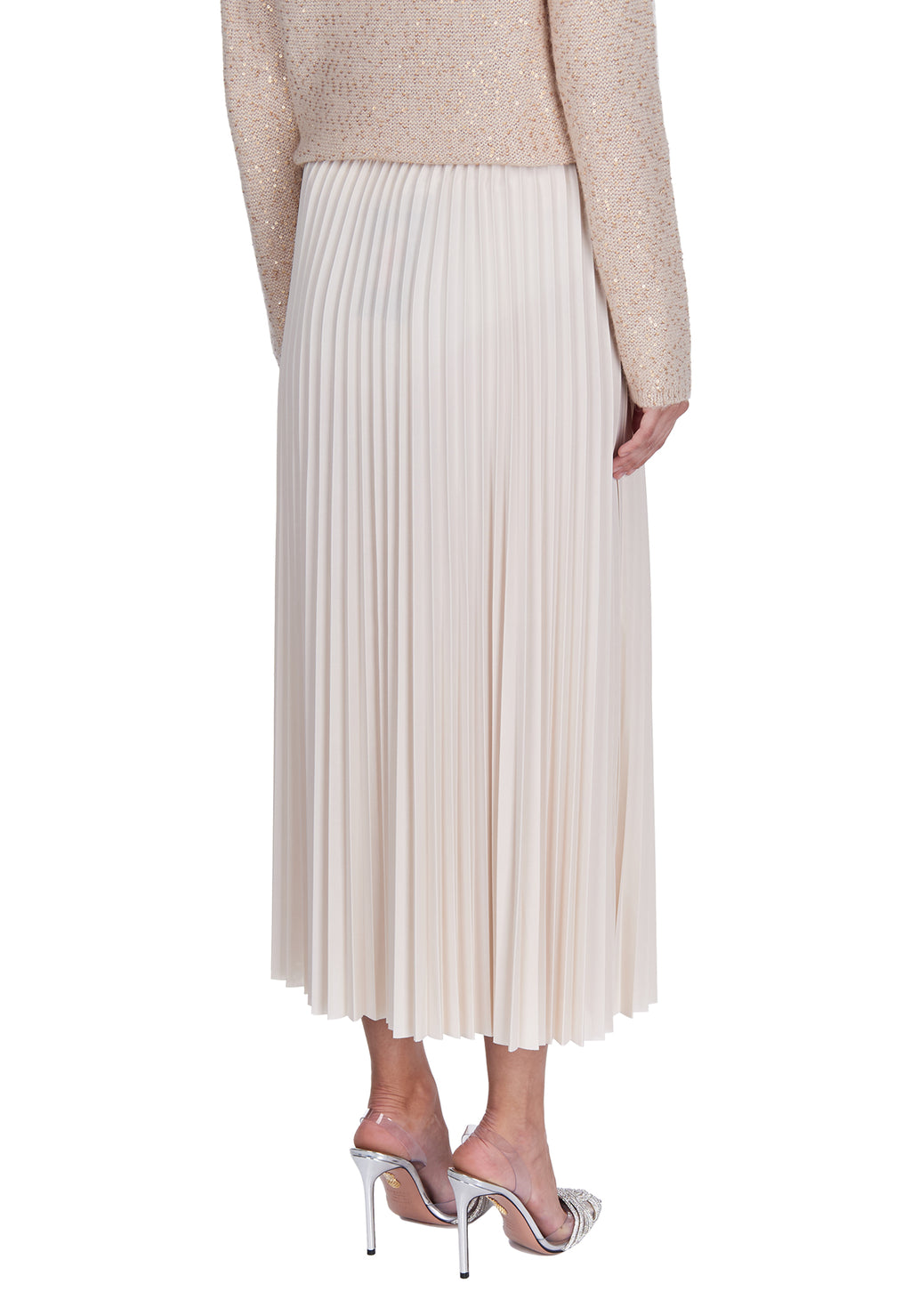 Gray Sfilato pleated skirt - view 5