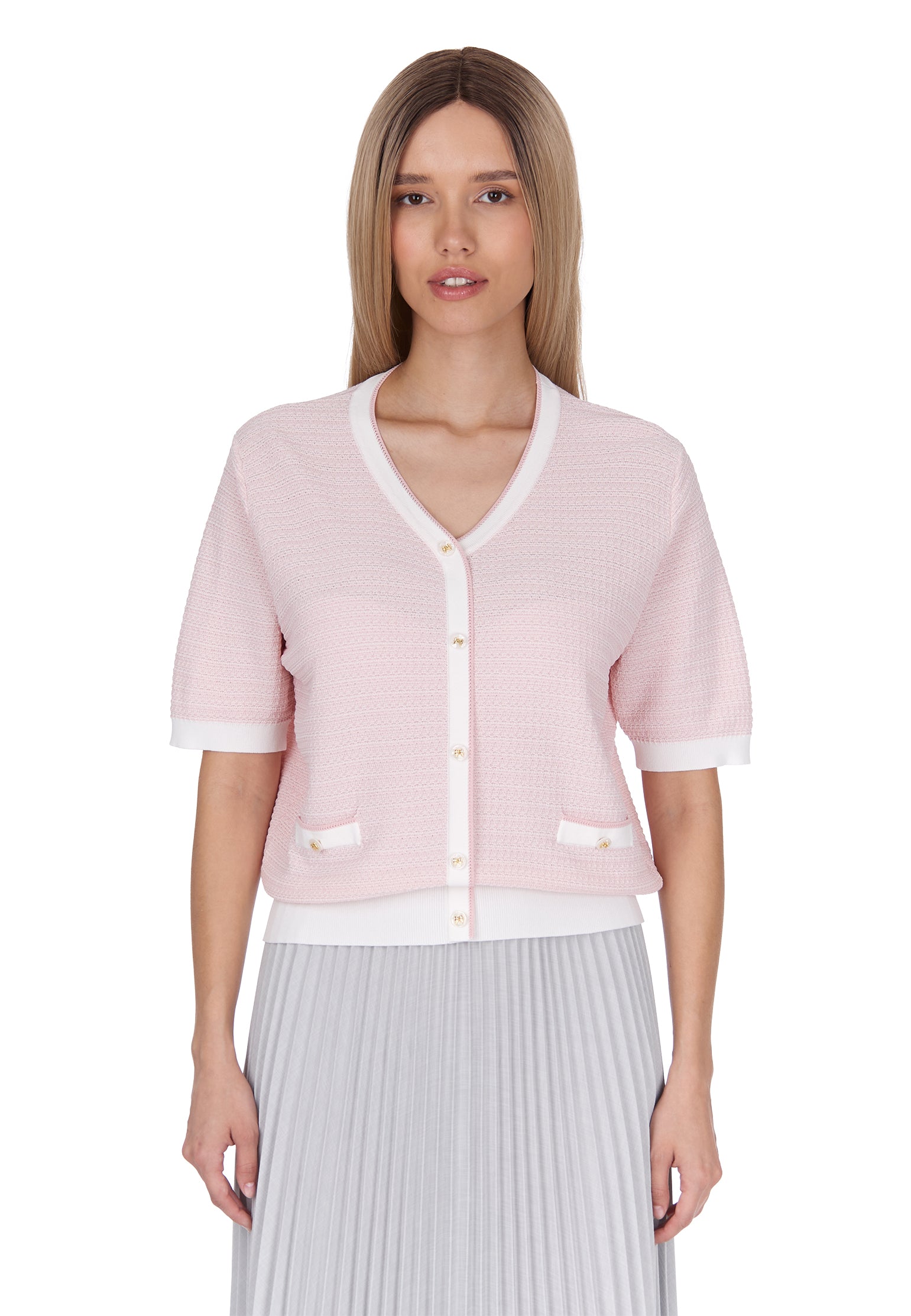 Gray Sfilato cardigan - view 3