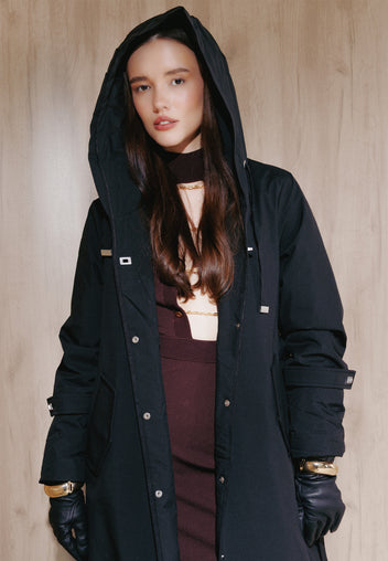 Black Sfilato trench coat - view 6