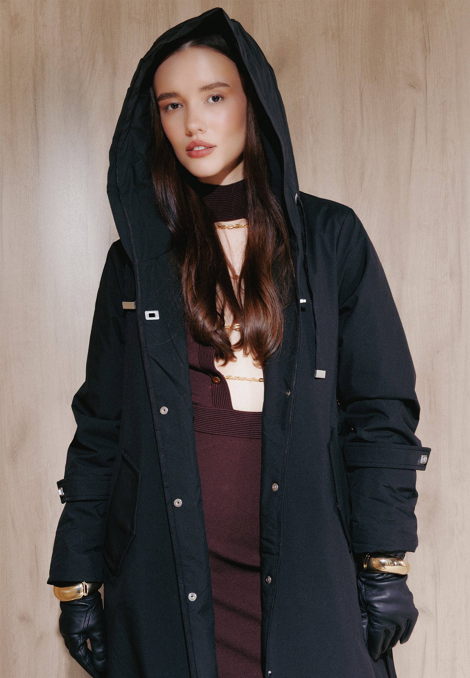 Black Sfilato trench coat - view 6