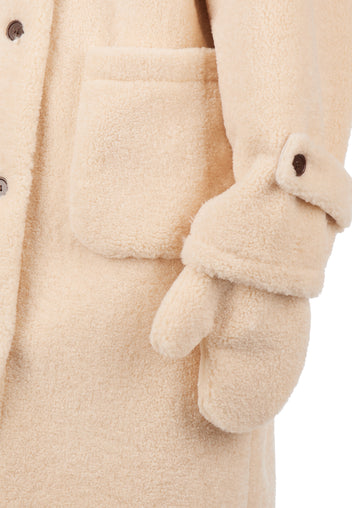Fabbri Shearling Coat — Ivory