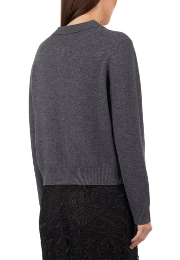 Graphite Button-Front Knit Cardigan - view 3