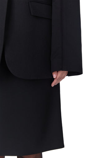 Black Tailored A-Line Skirt - view 7