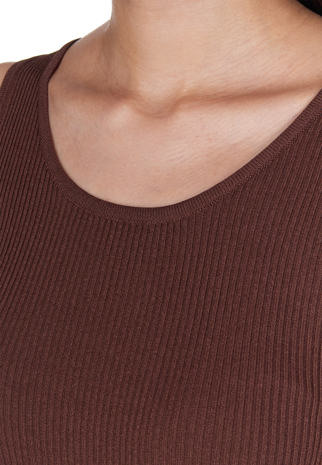 Burgundy Sfilato tank top - view 6