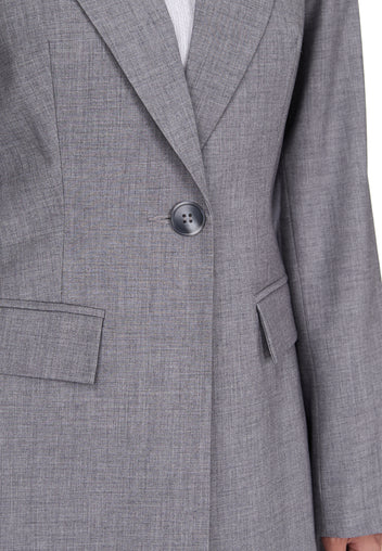 Silver Single-Breasted Tailored Blazer - view 9