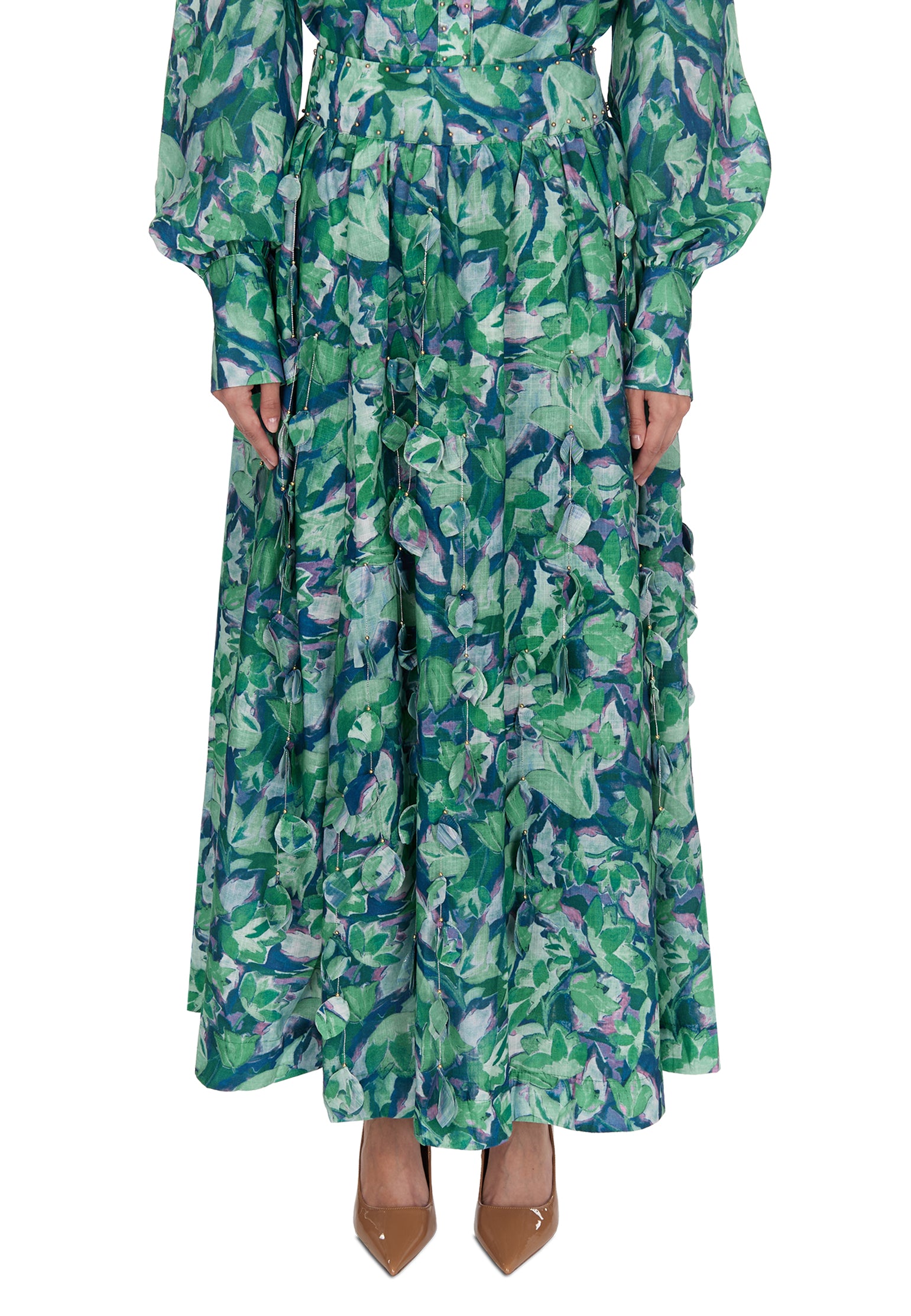 Teal Sfilato skirt suit - view 3