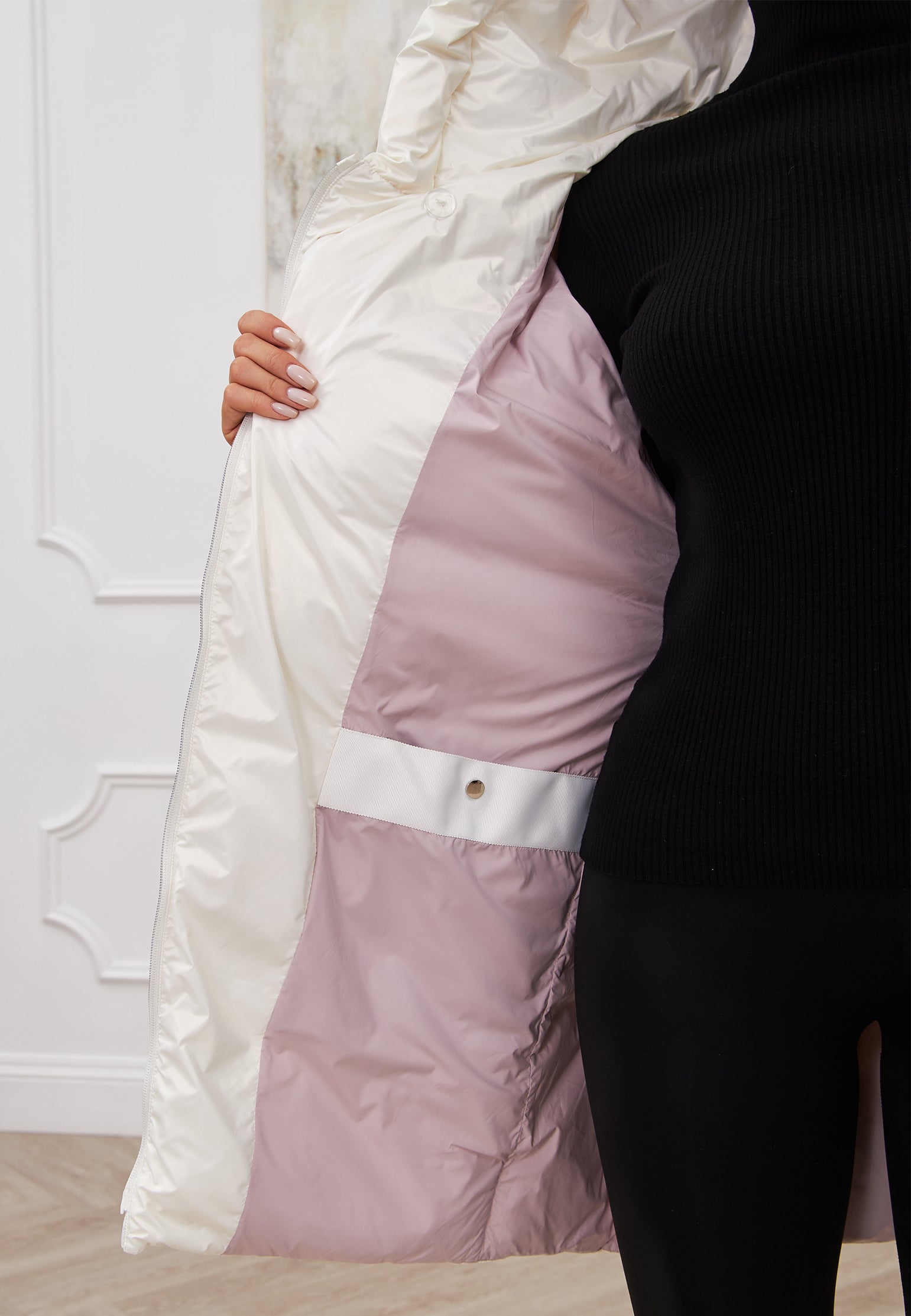 White and Gray Sfilato puffer jacket - view 7