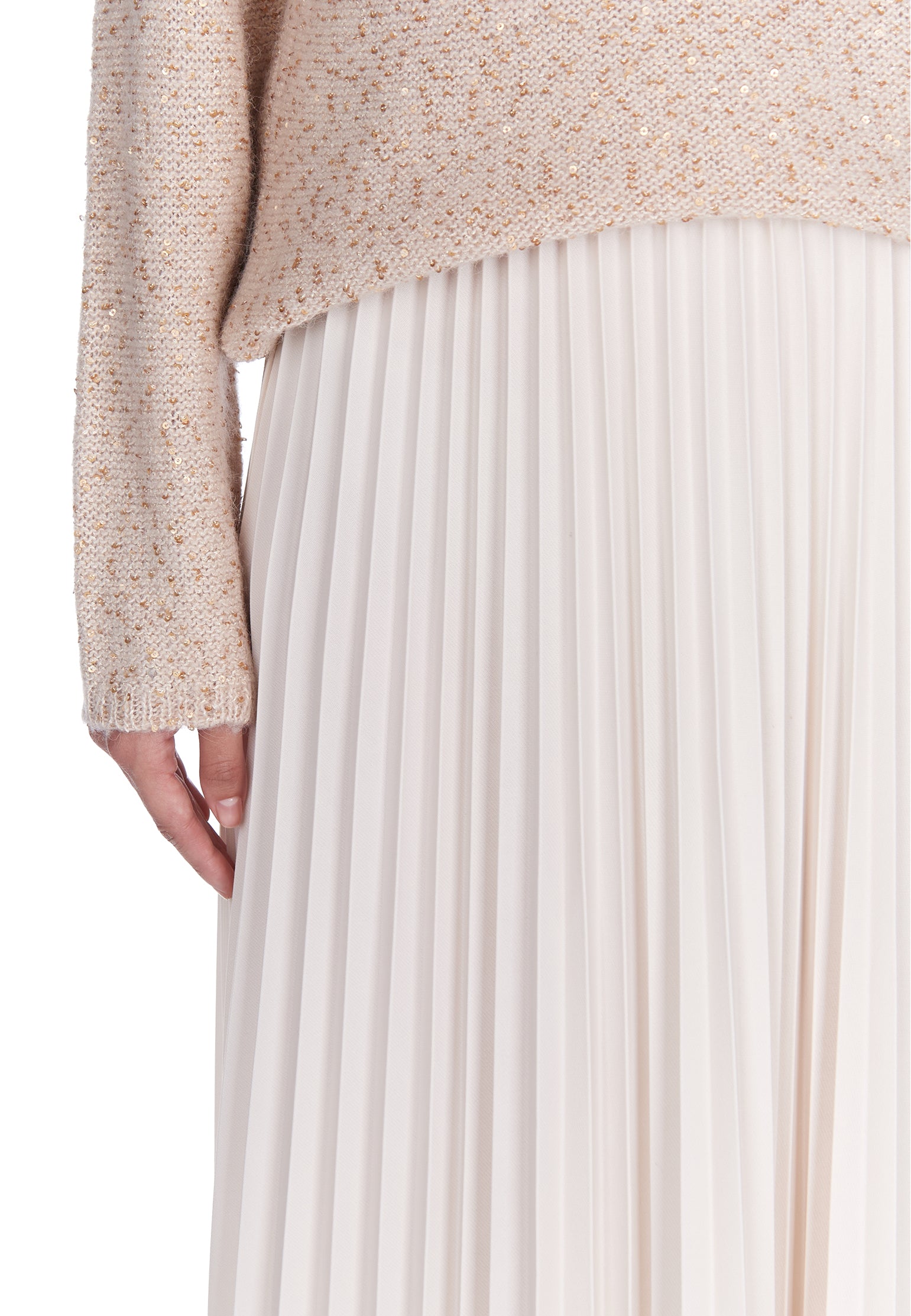 Gray Sfilato pleated skirt - view 6