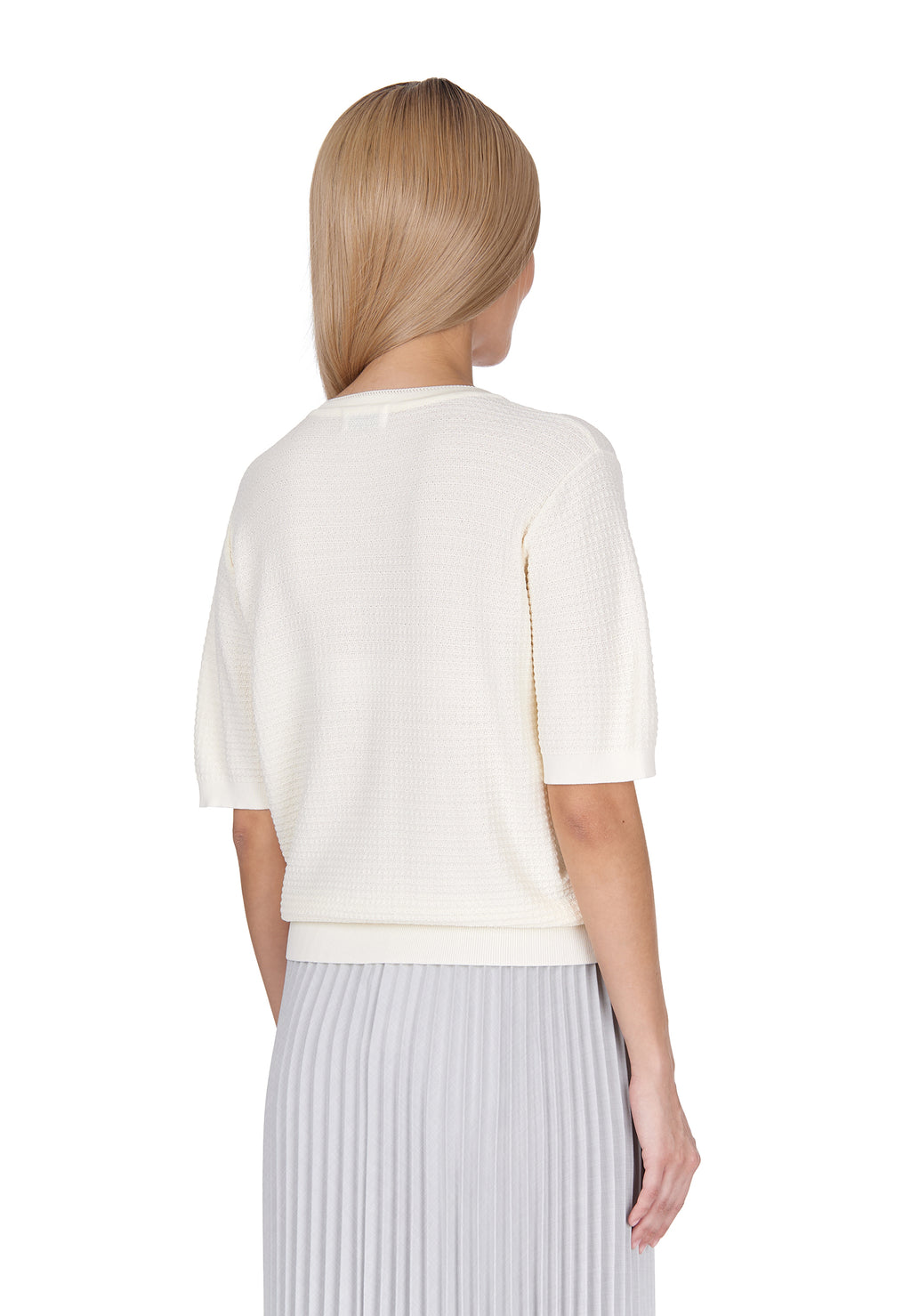 White and Gray Sfilato cardigan - view 4