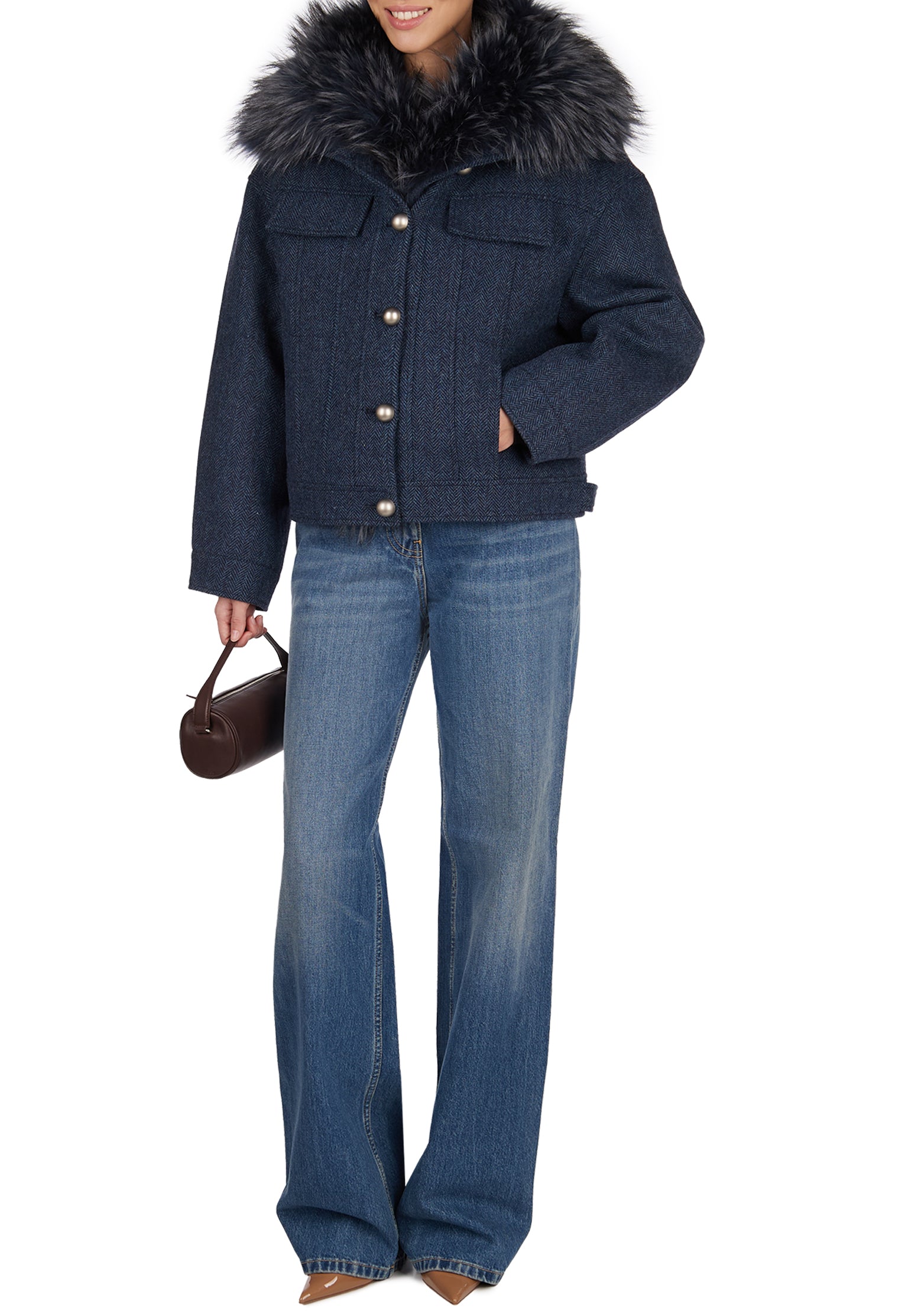 Navy Sfilato puffer jacket - view 2