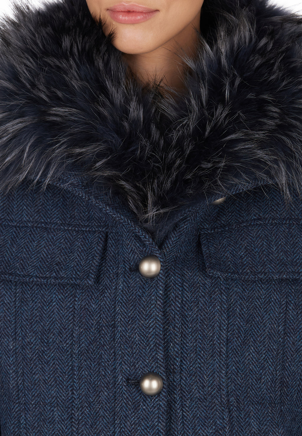 Navy Sfilato puffer jacket - view 5
