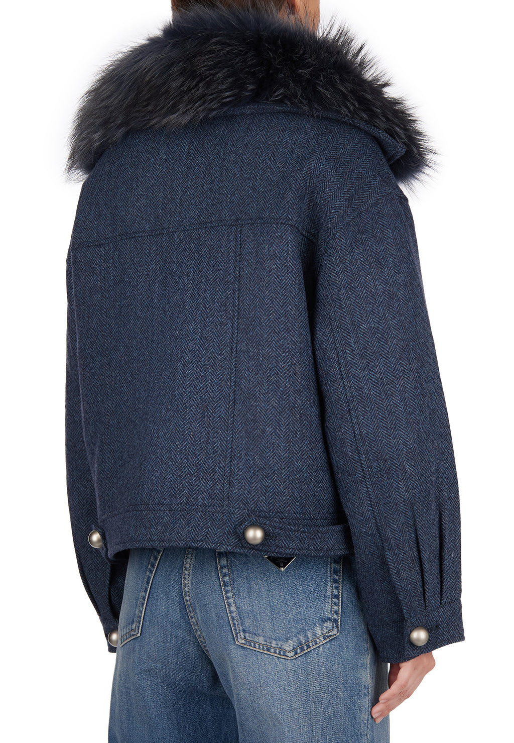 Navy Sfilato puffer jacket - view 4