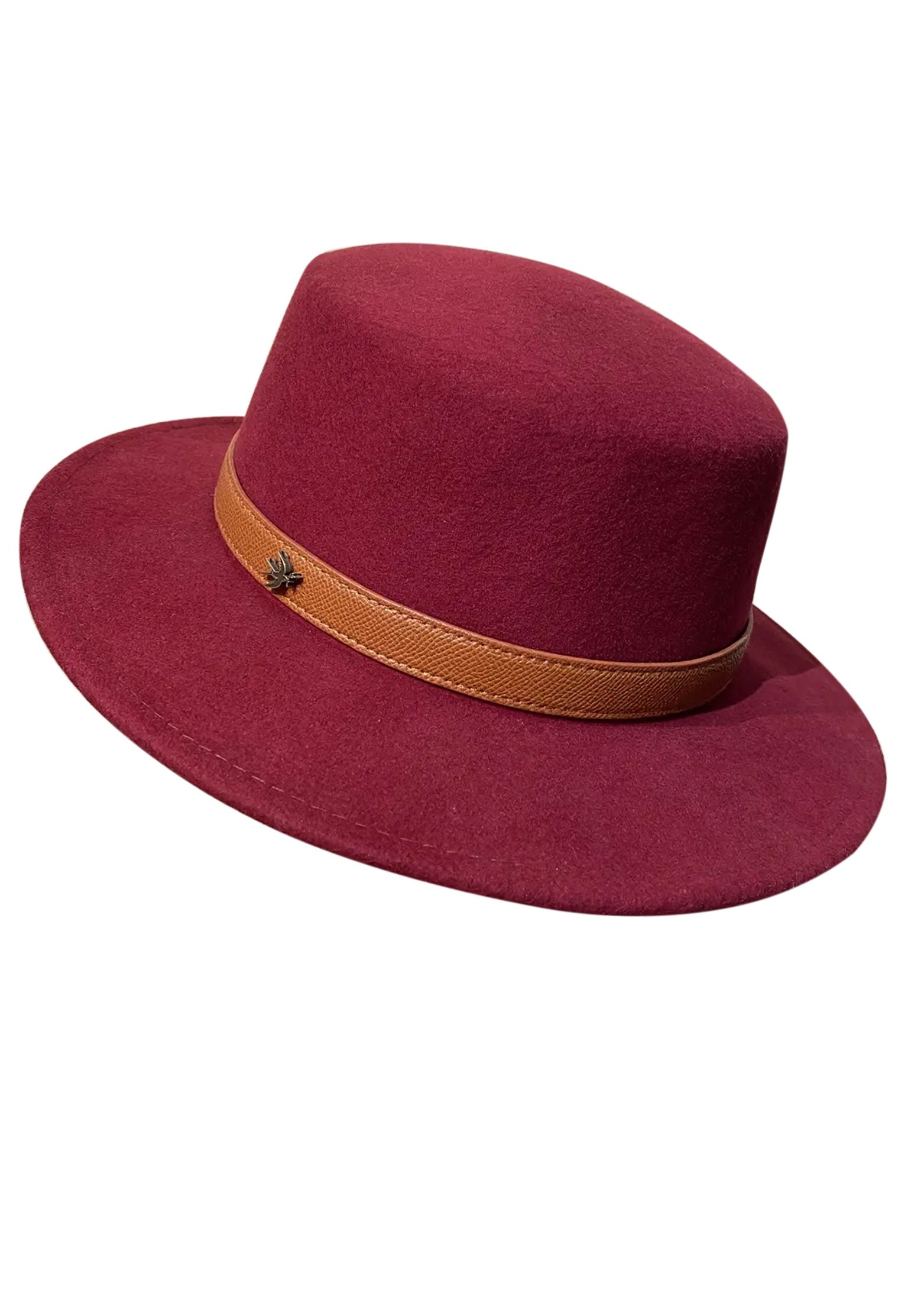 Burgundy Sfilato hat - view 1