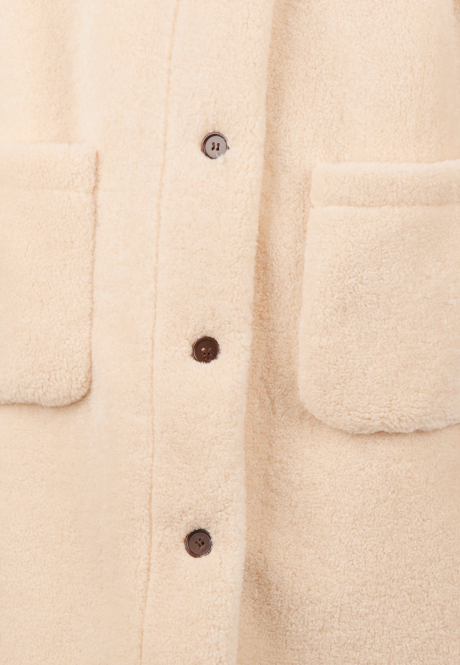 Fabbri Shearling Coat — Ivory