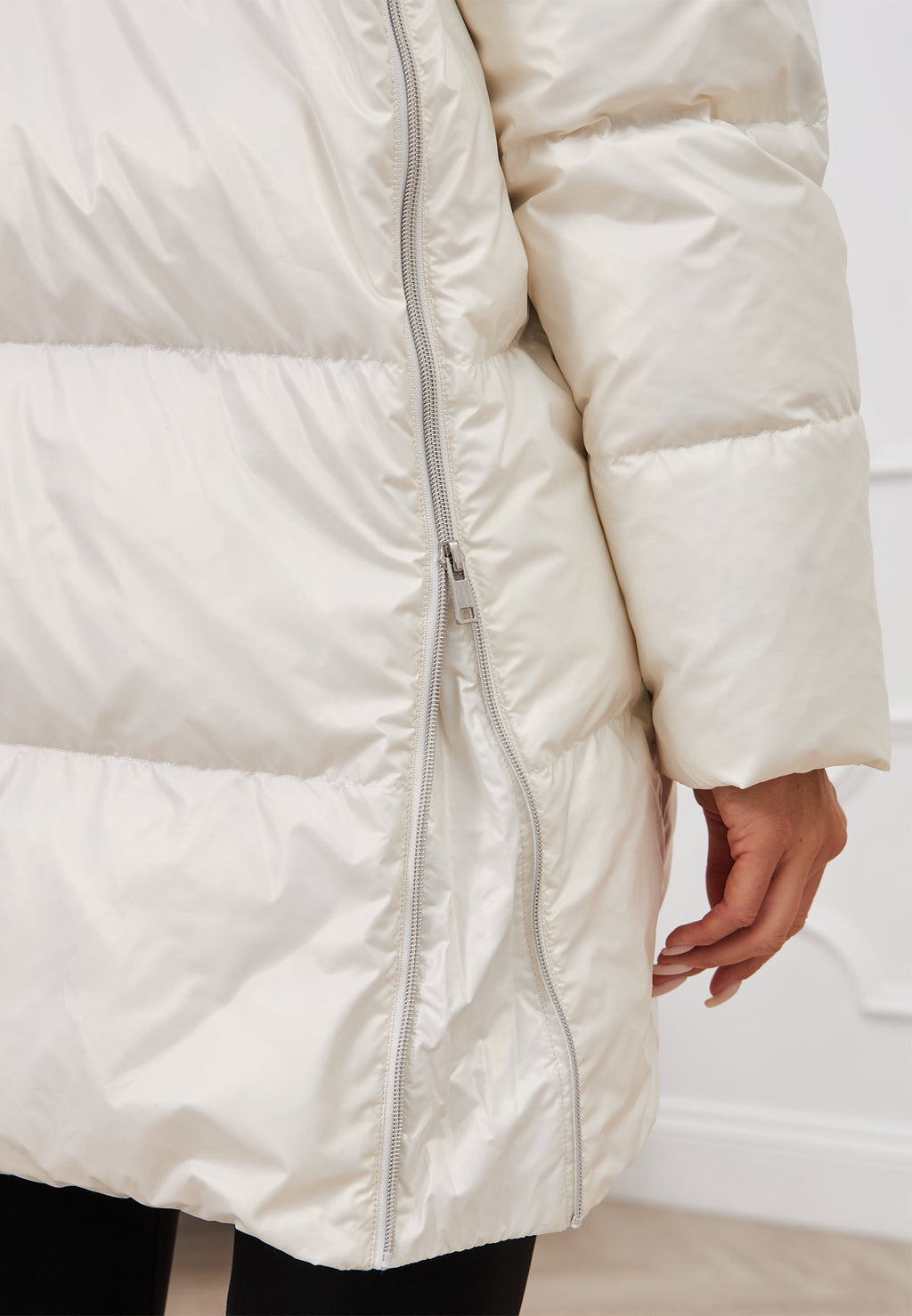 White and Gray Sfilato puffer jacket - view 6
