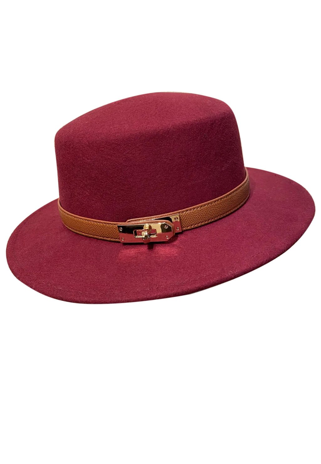 Burgundy Sfilato hat - view 4