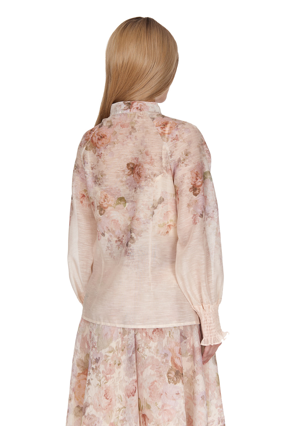 Coral and Beige Sfilato skirt suit - view 3