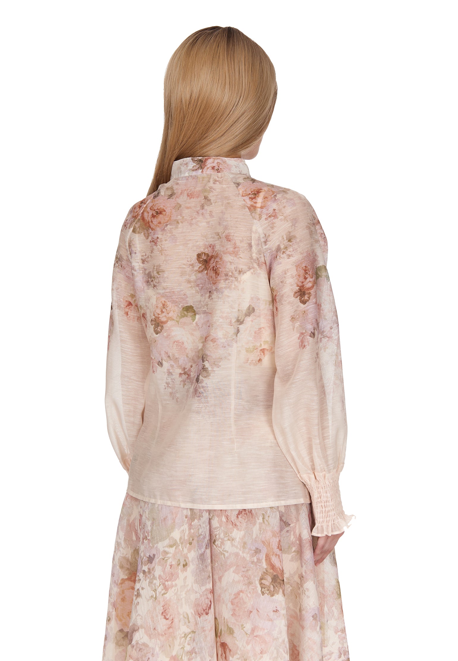 Coral and Beige Sfilato skirt suit - view 3