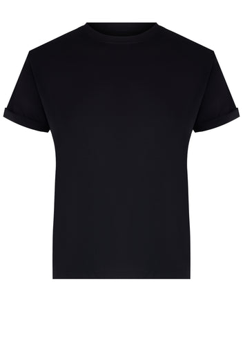 Black Smooth Crewneck T-Shirt - view 1