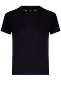 Black Jewel-Neck T-Shirt - view 1