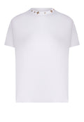 White Crystal-Neck Crewneck T-Shirt - view 1