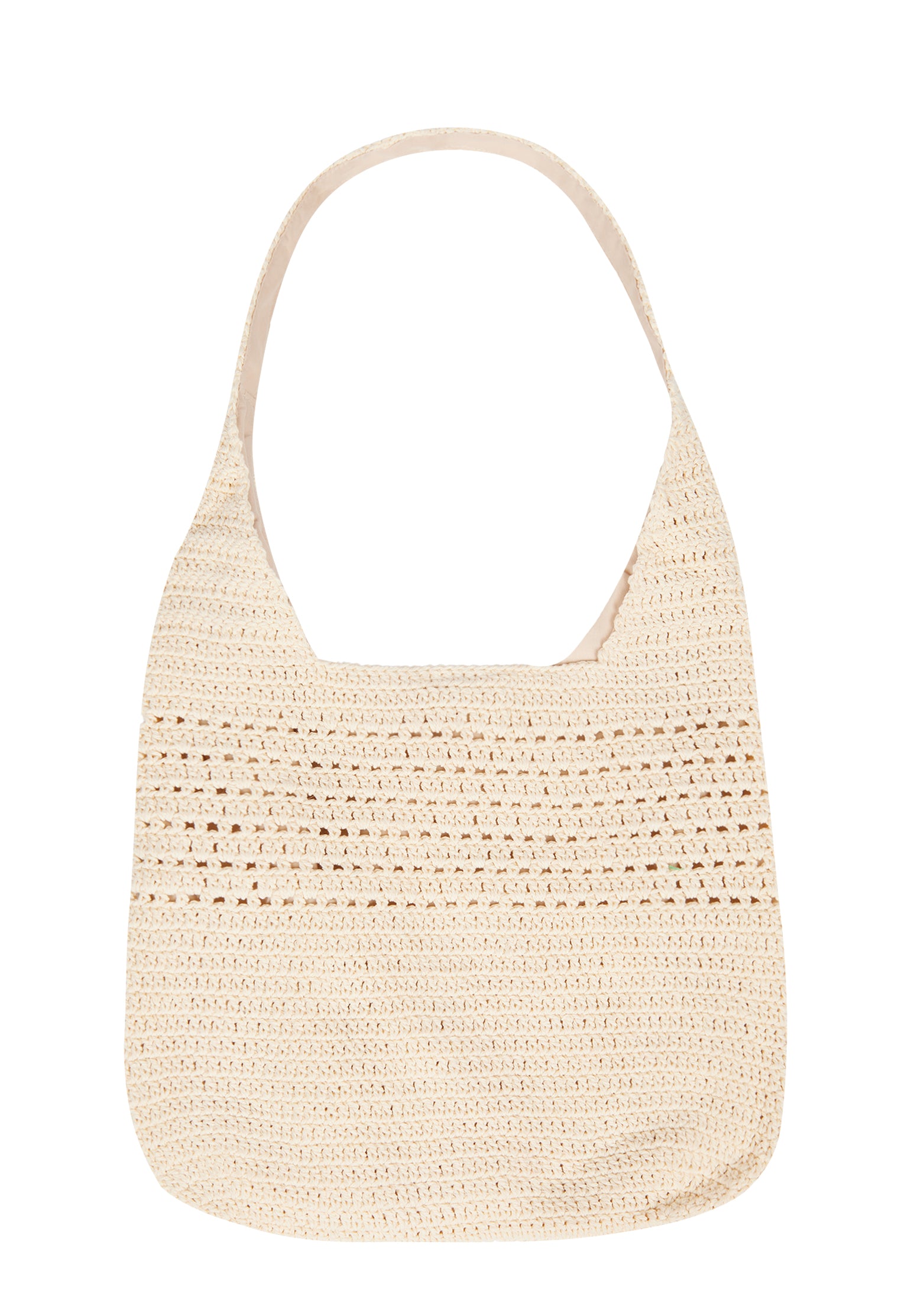 Ivory Crochet Logo Hobo Bag - view 3