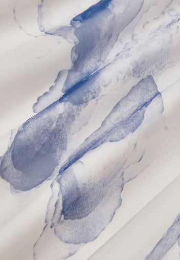 Blue-Print One-Shoulder Belted Midi Dress - view 3