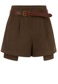 Olive Belted Tailored Shorts - view 1