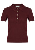 Burgundy Sfilato polo