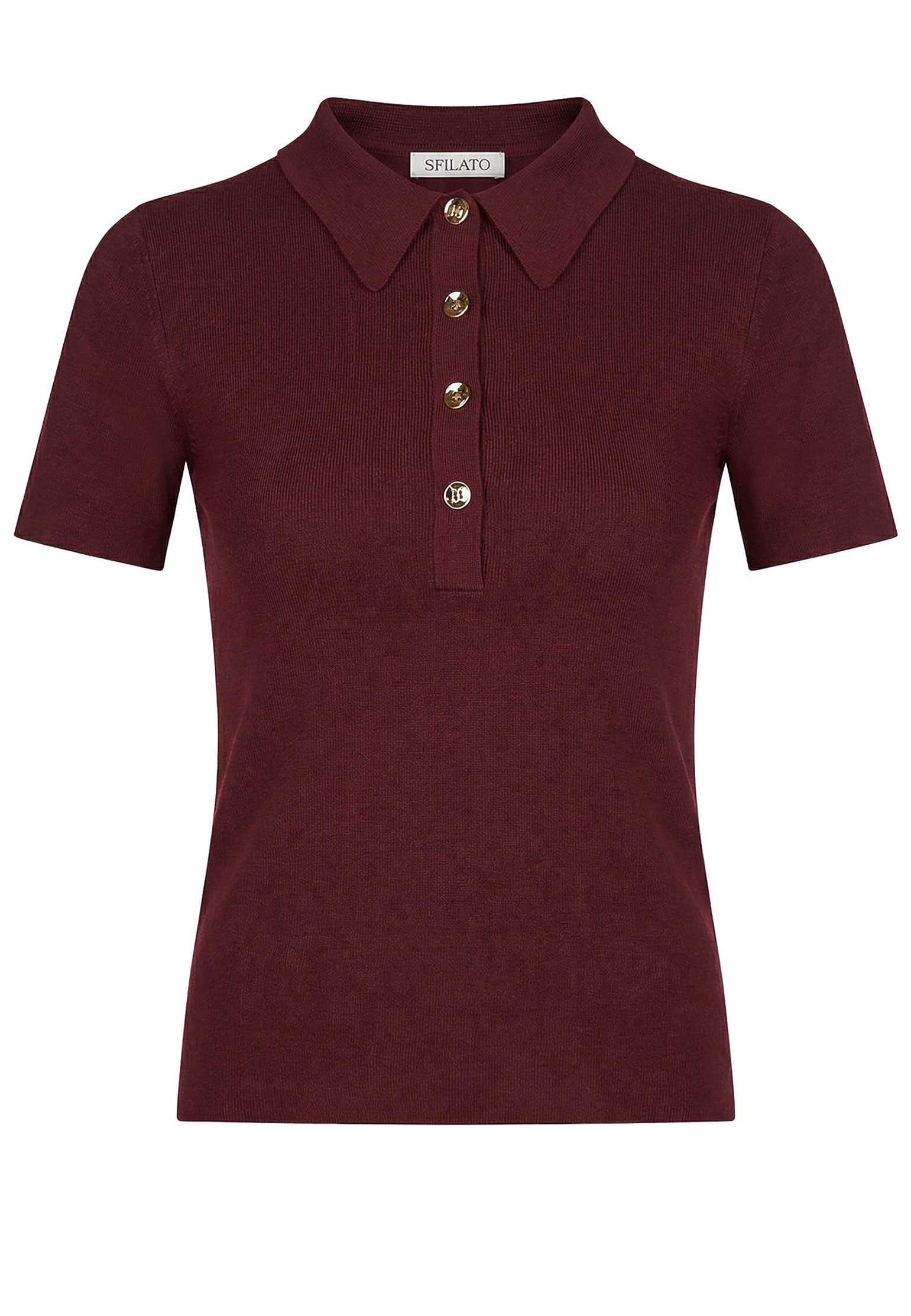 Burgundy Sfilato polo