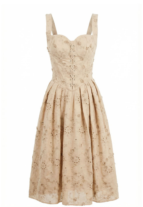 Beige Sfilato dress