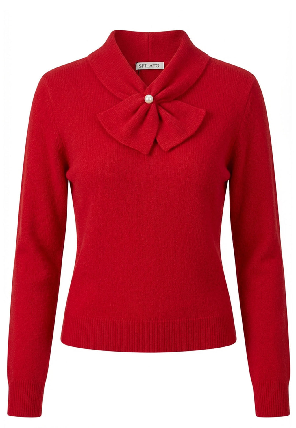Burgundy Sfilato sweater - view 1