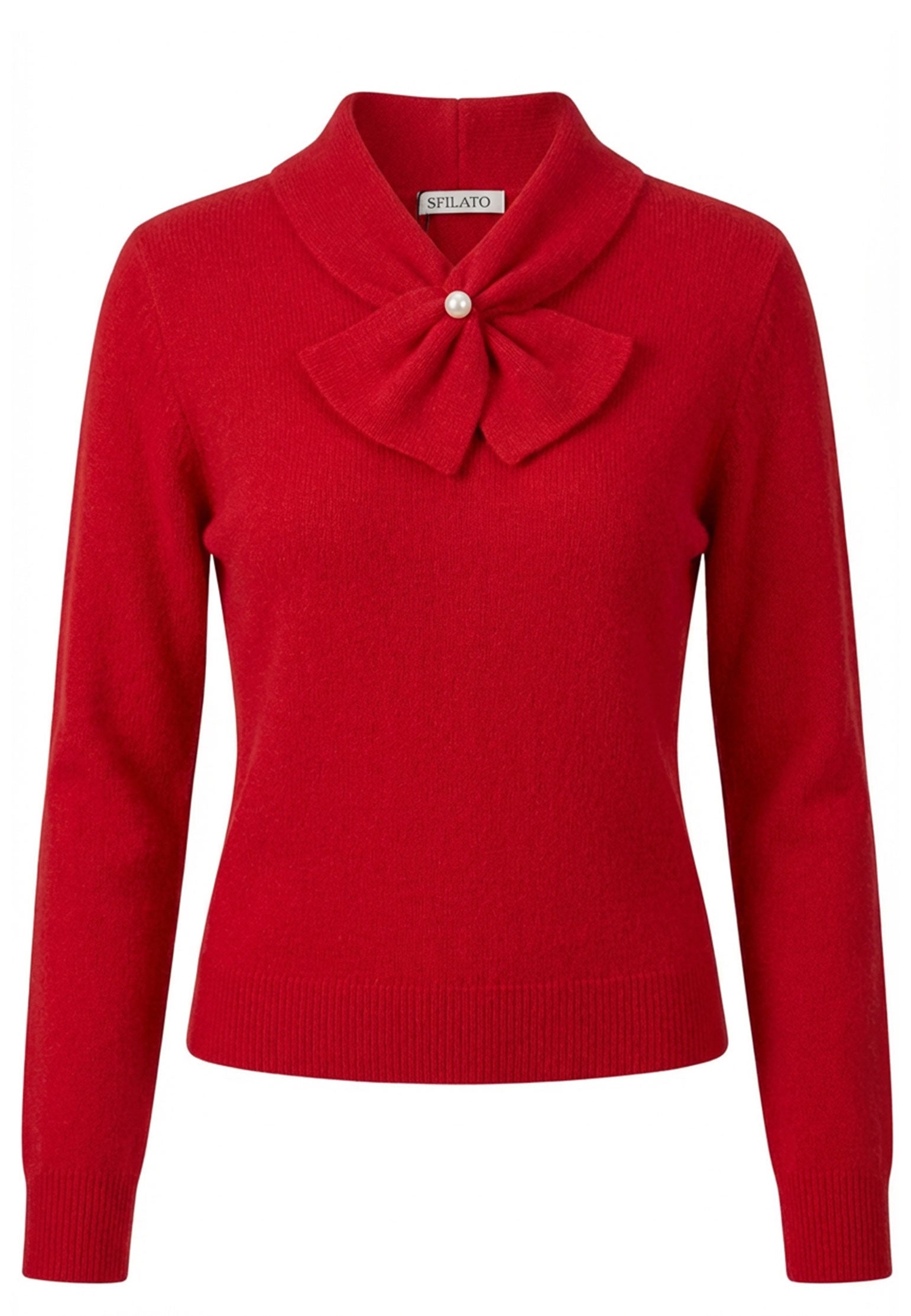 Burgundy Sfilato sweater - view 1