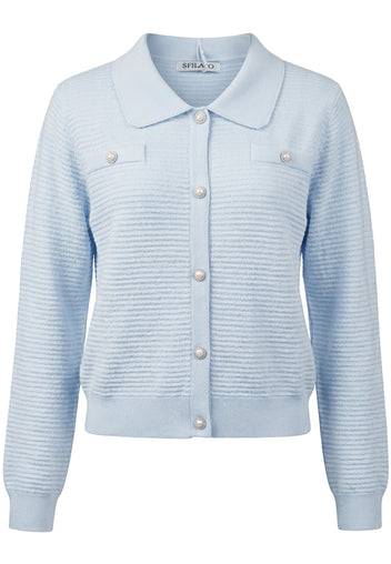 Sky Collared Pocket Knit Cardigan - view 1
