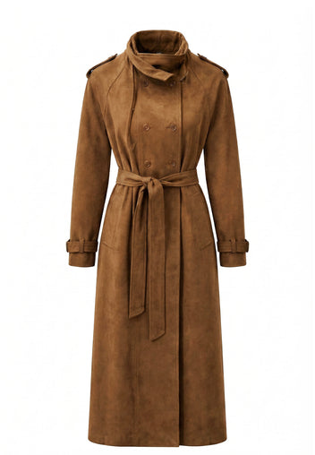 Brown Sfilato trench coat - view 1