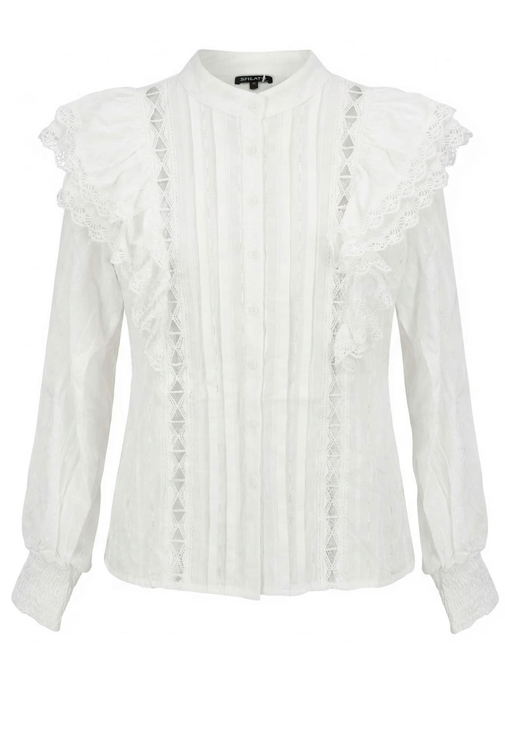 White and Gray Sfilato dress - view 1
