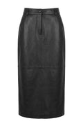 Black Leather Pencil Skirt - view 1
